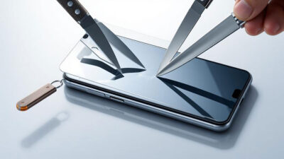 Review Ketahanan Kaca Pelindung Layar Generasi Terbaru Terhadap Goresan Benda Tajam